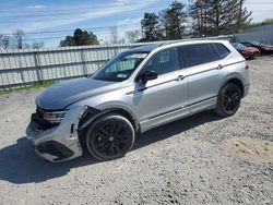 Salvage cars for sale from Copart Albany, NY: 2022 Volkswagen Tiguan SE R-LINE Black
