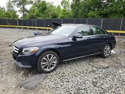 Salvage cars for sale from Copart Waldorf, MD: 2018 Mercedes-Benz C 300 4matic