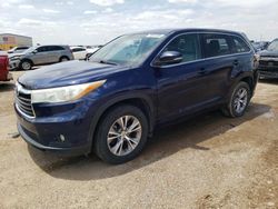 Salvage cars for sale at Amarillo, TX auction: 2015 Toyota Highlander LE