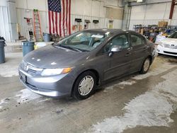 Salvage cars for sale from Copart Mcfarland, WI: 2012 Honda Civic HF