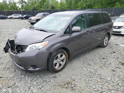 Salvage cars for sale at Waldorf, MD auction: 2013 Toyota Sienna LE