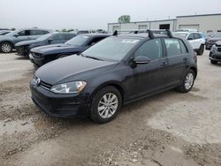 Salvage cars for sale from Copart Kansas City, KS: 2016 Volkswagen Golf S