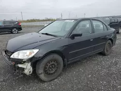 Salvage cars for sale from Copart Ottawa, ON: 2005 Honda Civic DX VP