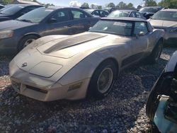 Salvage cars for sale at York Haven, PA auction: 1982 Chevrolet Corvette