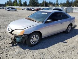 Salvage cars for sale from Copart Graham, WA: 2002 Honda Civic LX