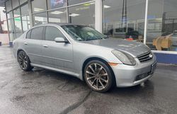 Salvage cars for sale at North Billerica, MA auction: 2005 Infiniti G35