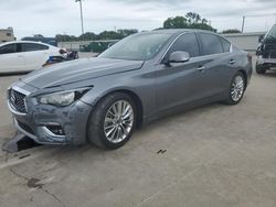 Salvage cars for sale at Wilmer, TX auction: 2021 Infiniti Q50 Luxe