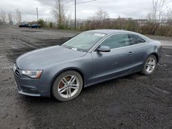 Salvage cars for sale from Copart Montreal Est, QC: 2013 Audi A5 Premium
