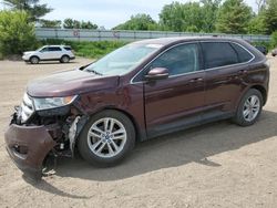 Salvage cars for sale from Copart Davison, MI: 2018 Ford Edge SEL