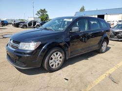 Salvage cars for sale from Copart Woodhaven, MI: 2014 Dodge Journey SE