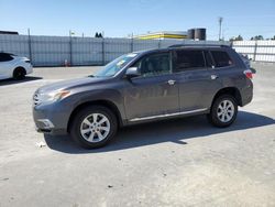 Salvage cars for sale at Antelope, CA auction: 2013 Toyota Highlander Base