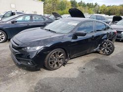 Salvage cars for sale from Copart Exeter, RI: 2019 Honda Civic Sport