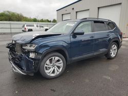 Salvage cars for sale at Assonet, MA auction: 2021 Volkswagen Atlas SE