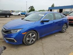 Salvage cars for sale at Woodhaven, MI auction: 2020 Honda Civic LX