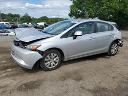 Salvage cars for sale at Baltimore, MD auction: 2012 Honda Civic LX