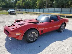 Salvage cars for sale at Fort Pierce, FL auction: 1982 Chevrolet Corvette