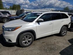 Salvage cars for sale from Copart Arlington, WA: 2015 Toyota Highlander XLE