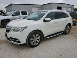 Salvage cars for sale at New Braunfels, TX auction: 2015 Acura MDX Advance