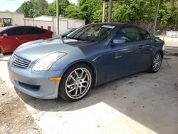 Salvage cars for sale at Hueytown, AL auction: 2006 Infiniti G35