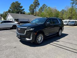 Salvage cars for sale at North Billerica, MA auction: 2021 Cadillac Escalade Premium Luxury