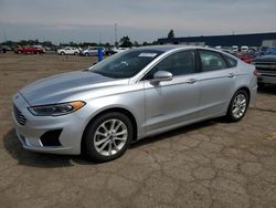 Salvage cars for sale at Woodhaven, MI auction: 2019 Ford Fusion SEL