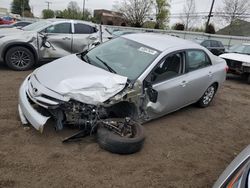 Salvage cars for sale at New Britain, CT auction: 2012 Toyota Corolla Base