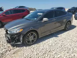 Salvage cars for sale at New Braunfels, TX auction: 2014 Ford Fusion Titanium