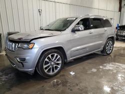 Salvage cars for sale at Franklin, WI auction: 2018 Jeep Grand Cherokee Overland