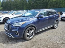 Salvage cars for sale from Copart Graham, WA: 2017 Hyundai Santa FE SE Ultimate