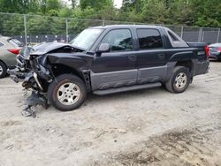 Salvage cars for sale at Waldorf, MD auction: 2004 Chevrolet Avalanche K1500