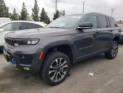 Salvage cars for sale at Rancho Cucamonga, CA auction: 2022 Jeep Grand Cherokee Overland 4XE