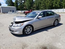 Salvage cars for sale from Copart Arlington, WA: 2012 Hyundai Genesis 3.8L