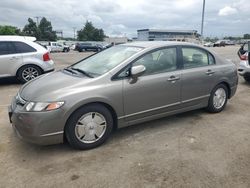 Salvage cars for sale at Moraine, OH auction: 2007 Honda Civic Hybrid