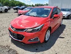 Salvage cars for sale from Copart Windsor, NJ: 2017 Chevrolet Cruze LT