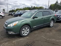 Salvage cars for sale at Denver, CO auction: 2011 Subaru Outback 2.5I Premium