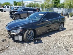 Salvage cars for sale at Franklin, WI auction: 2018 Infiniti Q50 Luxe