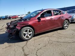 Chevrolet Malibu ls salvage cars for sale: 2016 Chevrolet Malibu LS