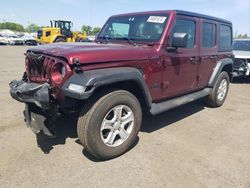 Salvage cars for sale at New Britain, CT auction: 2022 Jeep Wrangler Unlimited Sport