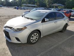 Salvage cars for sale at Savannah, GA auction: 2014 Toyota Corolla L