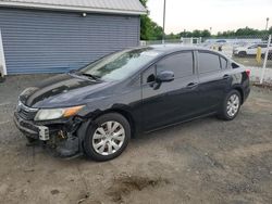 Salvage cars for sale from Copart East Granby, CT: 2012 Honda Civic LX