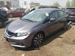 Salvage cars for sale at Elgin, IL auction: 2015 Honda Civic EXL