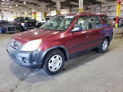 Salvage cars for sale from Copart Woodburn, OR: 2006 Honda CR-V LX
