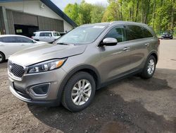 Salvage cars for sale at East Granby, CT auction: 2017 KIA Sorento LX