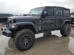 Salvage cars for sale from Copart Houston, TX: 2018 Jeep Wrangler Unlimited Sport