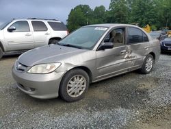 Salvage cars for sale from Copart Concord, NC: 2005 Honda Civic LX