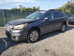 Salvage cars for sale at Riverview, FL auction: 2016 Subaru Outback 2.5I Premium