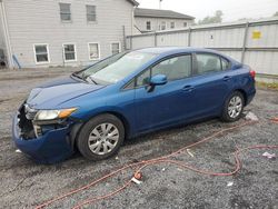 Salvage cars for sale at York Haven, PA auction: 2012 Honda Civic LX