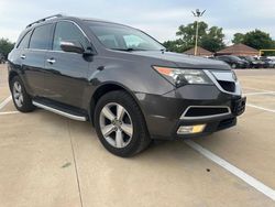 Salvage cars for sale at Grand Prairie, TX auction: 2011 Acura MDX Technology
