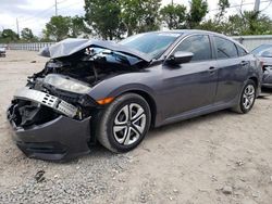 Salvage cars for sale from Copart Riverview, FL: 2016 Honda Civic LX