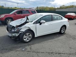 Salvage cars for sale from Copart Exeter, RI: 2015 Honda Civic LX